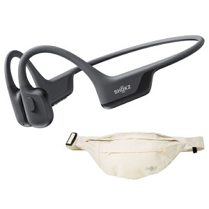SHOKZ�b�V���b�N�X �y���T�F�E�G�X�g�|�[�`�i�x�[�W���j�t���z�u���[�g�D�[�X�C���z�� �������^ ���`�� OpenRun Air 2 Mini �u���b�N SKZ-EP-000081 [���C�����X(�l�b�N�o���h) /���`���^ /Bluetooth�Ή�]