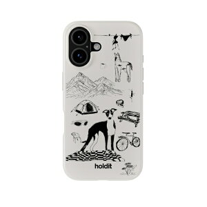 HOLDIT iPhone16 MagSafe�Ή��P�[�X �E�[���O���C Graphic Print�P�[�X �E�[���O���C 17359