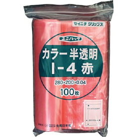 生産日本社｜SEISANNIPPONSHA 「ユニパック」　I-4　赤　280×200×0.04　100枚入　I4CR