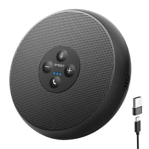 EMEET�b�C�[�~�[�g �X�s�[�J�[�t�H�� Zoom�F�� USB�ڑ� ��c�p�}�C�N�X�s�[�J�[ 360�x�S�����W�� �m�C�Y�L�����Z�����O �o�����ʘb Windows/Mac�Ή� EMEET M1A �u���b�N E1015
