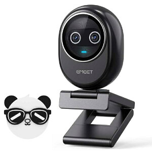 EMEET�b�C�[�~�[�g �E�F�u�J���� 4K �f���A���J���� AI�I�[�g�t�H�[�J�X �m�C�Y�L�����Z�����O�}�C�N 3��ޏW�����[�h USB-C/USB-A�ڑ� EMEET Piko+ �u���b�N E3142