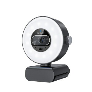 EMEET�b�C�[�~�[�g �E�F�u�J���� 4K �����O���C�g��̌^ PDAF�I�[�g�t�H�[�J�X �����I�o�␳ �f���A���}�C�N USB�ڑ� EMEET S600L �u���b�N E3153