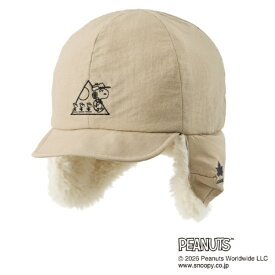 ロゴス｜LOGOS SNOOPY フライトキャップ(頭周り：約58.5cm) ベージュ 37510409