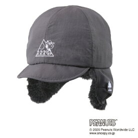 ロゴス｜LOGOS SNOOPY フライトキャップ(頭周り：約58.5cm) ブラック 37510419