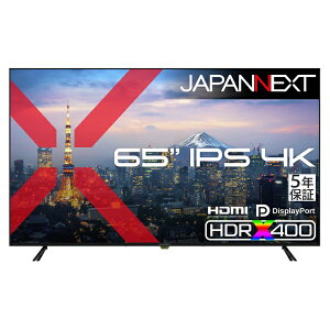 JAPANNEXT�b�W���p���l�N�X�g PC���j�^�[ 5�N�ۏ� JN-IPS65U-H5 [65�^ /4K(3840×2160�j /���C�h /60Hz]