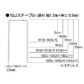 マックス｜MAX ステンレスステープル　肩幅10mm　長さ25mm　5000本入り　1025JS