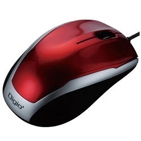 ナカバヤシ｜Nakabayashi マウス Digio2 ベーシック レッド MUS-UKT115R [BlueLED /有線 /3ボタン /USB ]