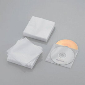 ELECOM｜エレコム Blu-ray/CD/DVD対応 不織布ケース 120枚収納 ホワイト CCD-NWB120WH[CCDNWB120WH]