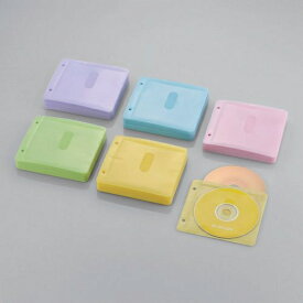 ELECOM｜エレコム Blu-ray/CD/DVD対応 不織布ケース 2穴 240枚収納 アソートカラー CCD-NBWB240ASO[CCDNBWB240ASO]【rb_pcp】