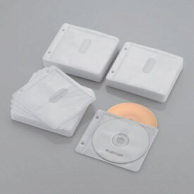 ELECOM｜エレコム Blu-ray/CD/DVD対応 不織布ケース 2穴 240枚収納 ホワイト CCD-NBWB240WH[CCDNBWB240WH]【rb_pcp】