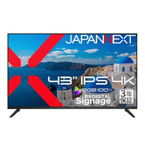 JAPANNEXT�b�W���p���l�N�X�g C���j�^�[ 3�N�ۏ� JN-IPS43U2-M-H3 [43�^ /4K(3840×2160�j /���C�h /60Hz]