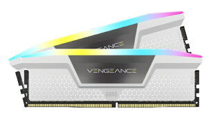 CORSAIR�b�R���Z�A CORSAIR VENGEANCE RGB DDR5 32GB (2 x 16GB) DDR5 6000 CL38 1.35V Intel XMP & AMD EXPO - WHITE CMH32GX5M2D6000Z38W [DIMM DDR5 /16GB /2��]