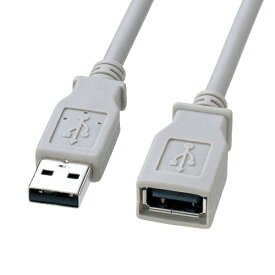 サンワサプライ｜SANWA SUPPLY 1.5m［USB-A → USB-A］2.0アダプタ 転送 ライトグレー　KU20-ECEN15K[KU20ECEN15K]
