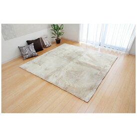 イケヒコ｜IKEHIKO ラグ シャギー調『ラルジュ』(約200×250cm/アイボリー)