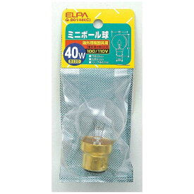 ELPA｜エルパ G-8014H-C 電球　ミニボール球 クリア [B22d /ボール電球形 /1個][G8014HC]