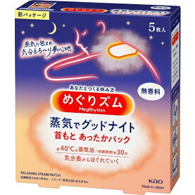 花王｜Kao めぐりズム 蒸気でグッドナイト 5枚入 無香料