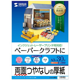 サンワサプライ｜SANWA SUPPLY 〔インクジェット〕厚手・両面つやなし プリンタ用紙　0.19mm （A3・30シート）JP-EM1NA3N[JPEM1NA3N]