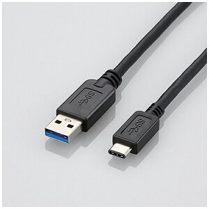 ELECOM�b�G���R�� USB-A �� USB-C�P�[�u�� [�[�d /�]�� /0.5m /USB3.1] �u���b�N USB3-AC05BK [USB-A �� USB-C]