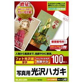 ELECOM｜エレコム EJH-GANH100　光沢ハガキ用紙（写真用/100枚）[EJHGANH100]