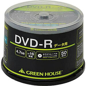GREEN HOUSEbO[nEX f[^pDVD-R GREEN HOUSE GH-DVDRDA50 [50 /4.7GB /CNWFbgv^[Ή]