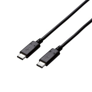 ELECOM�b�G���R�� USB-C �� USB-C�P�[�u�� [�[�d /�]�� /4.0m /PD100W /USB2.0] �u���b�N U2C-CC5P40NBK [USB-C �� USB-C][U2CCC5P40NBK]�yrb_pcacc�z