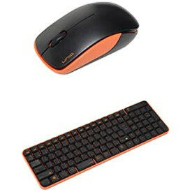 UNIQ｜ユニーク ワイヤレスキーボード・マウス ブラック・オレンジ MK48367GBO [ワイヤレス /USB]【rb_ keyboard_cpn】