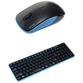 UNIQ｜ユニーク ワイヤレスキーボード・マウス ブラック・スカイブルー MK48367GBS [ワイヤレス /USB]【rb_ keyboard_cpn】