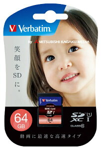 Verbatimbo[xC^ SDXCJ[h SDXC64GJVB3 [Class10 /64GB][SDXC64GJVB3]