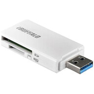 BUFFALO｜バッファロー BSCR27U3WH microSD/SDカード専用カードリーダー BSCR27U3シリーズ ホワイト [USB…