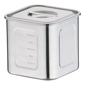 三宝産業｜SAMPO SANGYO 18-8深型角キッチンポット 12cm ＜AKK06012＞[AKK06012]