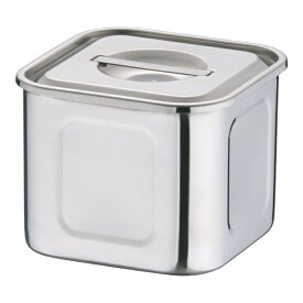 三宝産業｜SAMPO SANGYO 18-8 深浅型 角キッチンポット 12cm ＜AKK9704＞[AKK9704]