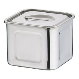 三宝産業｜SAMPO SANGYO 18-8 深浅型 角キッチンポット 15cm ＜AKK9706＞[AKK9706]