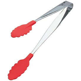 田辺金具｜tanabe 18-0抗菌 耐熱カラートング 大 レッド ＜BTVC702＞[BTVC702]