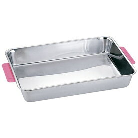 遠藤商事｜Endo Shoji 18-8 カラーハンドル角バット 12枚取 ピンク ＜ABTH232＞[ABTH232]