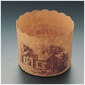 天満紙器｜TEMMA SHIKI マフィンカップハウス柄茶 M-404(100枚入) ＜WMH20＞[WMH20]