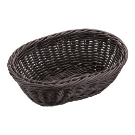 萬洋｜manyo 樹脂バスケット 小判型 こげ茶 91-069C ＜WBS7703＞[WBS7703]