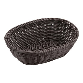 萬洋｜manyo 樹脂バスケット 小判型 こげ茶 91-070C ＜WBS7702＞[WBS7702]