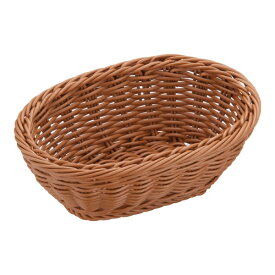 萬洋｜manyo 樹脂バスケット 小判型 茶 91-068B ＜WBS7604＞[WBS7604]