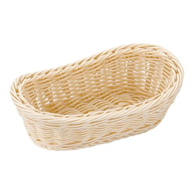 萬洋｜manyo 樹脂バスケット 舟型 26cm 白 ＜WBS2002＞[WBS2002]