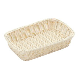 萬洋｜manyo 樹脂バスケット 角長 30cm 白 ＜WBS2303＞[WBS2303]