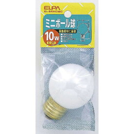 ELPA｜エルパ G-84H-W 電球　ミニボール球 ホワイト [E26 /ボール電球形 /1個][G84HW]