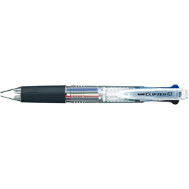 三菱鉛筆｜MITSUBISHI PENCIL [油性ボールペン] クリフター 4色ボールペン 透明　（ボール径：0.7mm、インク色：黒・赤・青・緑） SE4.354.T