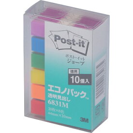 3Mジャパン｜スリーエムジャパン 3M　ポスト・イット　ジョーブ　44X10mm　120枚X10パッド　6色混色 6831M【rb_mmml】
