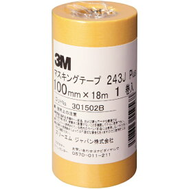 3Mジャパン｜スリーエムジャパン マスキングテープ 243J Plus（幅100mm/長さ18m） 黄 243J100【rb_pcp】