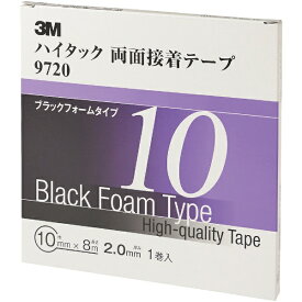 3Mジャパン｜スリーエムジャパン 3M　ハイタック両面接着テープ　9720　10mmX8m　黒　1巻入り 9720 10 AAD