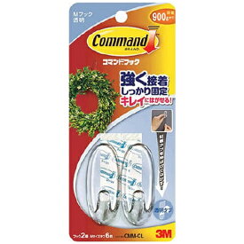 3Mジャパン｜スリーエムジャパン 3M　コマンドフック　クリア　Mサイズ　フック2個　タブ6枚入 CMM-CL