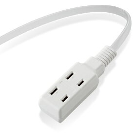 ELECOM｜エレコム モバイル電源タップ ホワイト T-M310WH [1.0m /3個口 /スイッチ無][TM310WH]