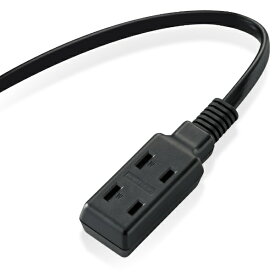 ELECOM｜エレコム モバイル電源タップ ブラック T-M310BK [1.0m /3個口 /スイッチ無][TM310BK]