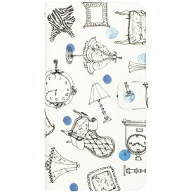 ROA｜ロア iPhone 7用 手帳型　French Cafe Diary　ブルー　Happymori HM8242i7【処分品の為、外装不良による返品・交換不可】