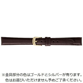 バンビ｜BAMBI 時計バンド 牛革 エコピュアラ ハイクラス かん幅14mm 美錠幅12mm 【金具色指定不可】 グレーシャス ダークブラウン BEA001BL